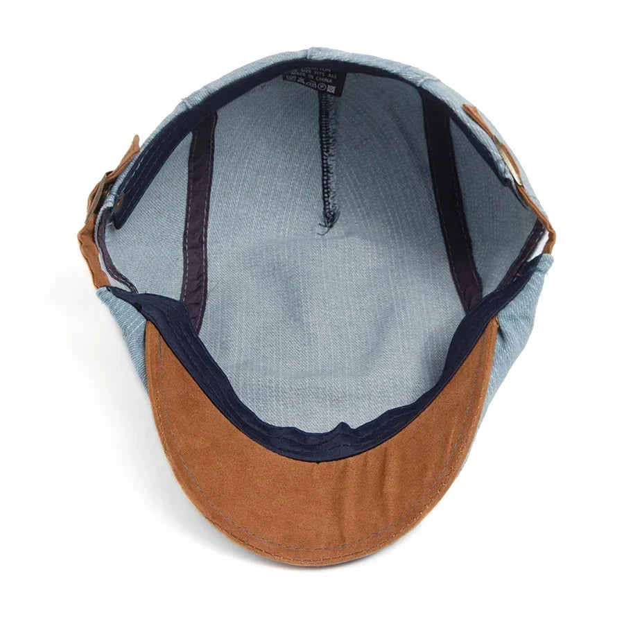 DENIM FLAT CAP FOR MEN