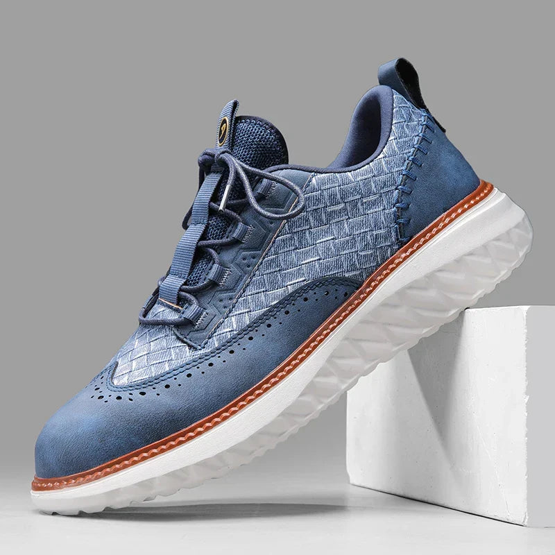 ODDYCHAJĄCE SKÓRZANE SNEAKERSY MĘSKIE