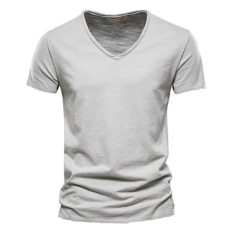 PRĄŻKOWANY LETNI T-SHIRT MĘSKI
