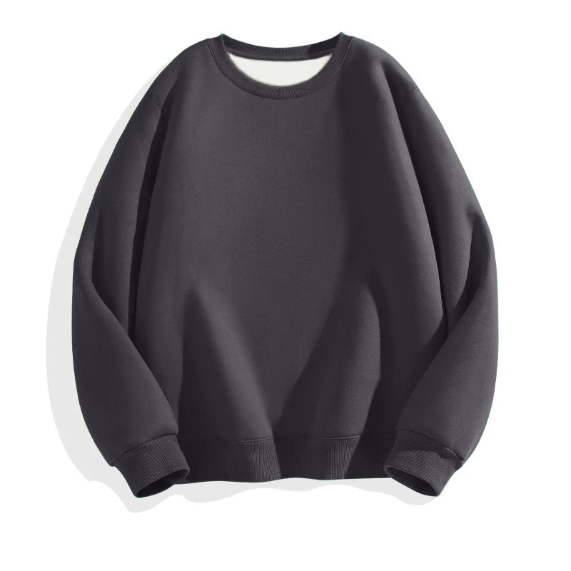 Men's Solid Pullover Streetwear Hoodie, Spring/Autumn Sweatshirt