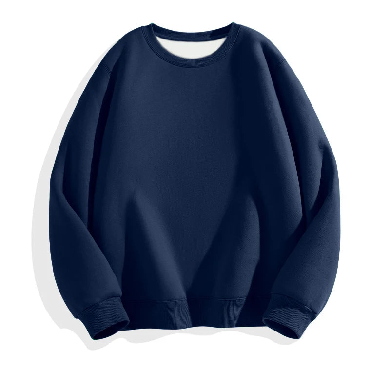 Men's Solid Pullover Streetwear Hoodie, Spring/Autumn Sweatshirt