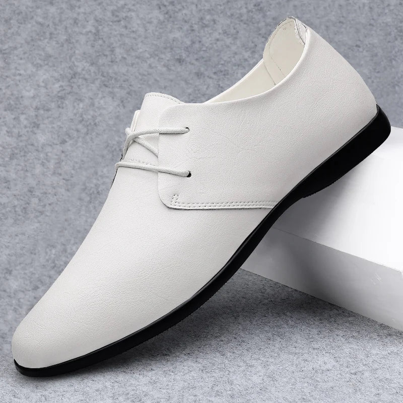 Men's Lace-Up Oxford Casual Shoes Split Leather Breathable