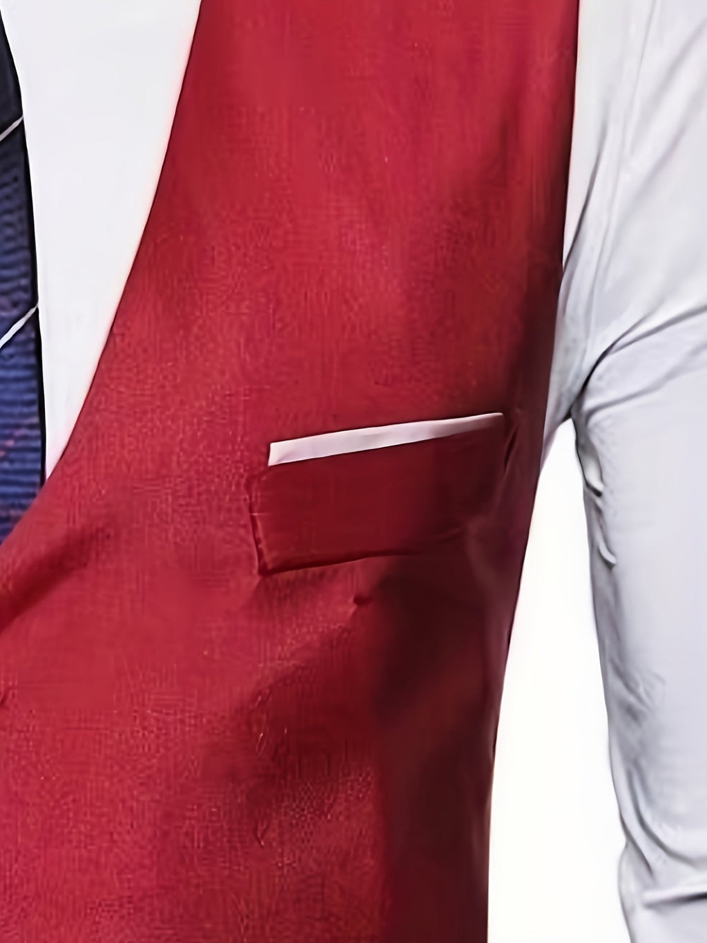 COLLARLESS POLYESTER VEST FOR MEN