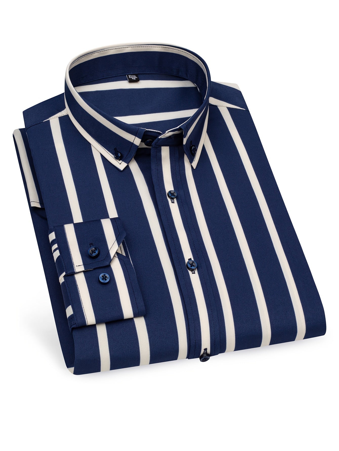 Koszula męska w paski slim fit