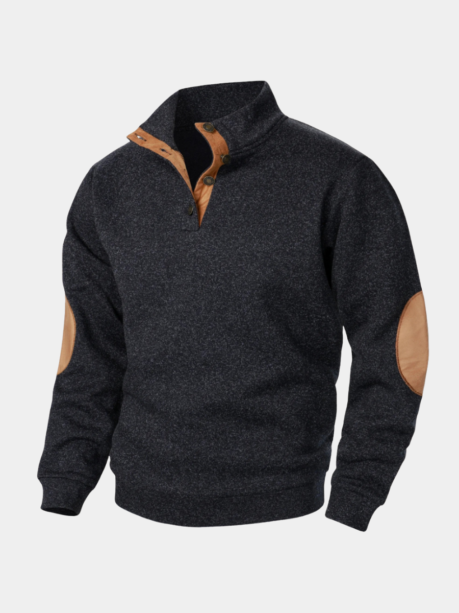 BLUZA MĘSKA Z KRÓTKIM ZAMKIEM