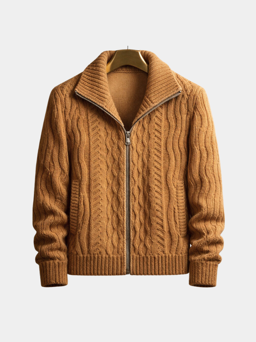 CLASSIC ZIPPERED CARDIGAN FOR MEN