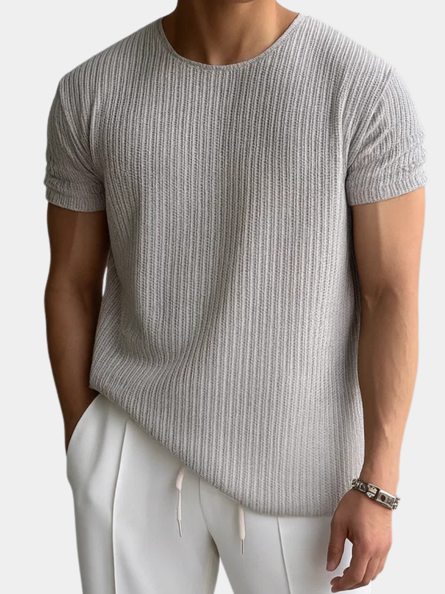 DZIANINOWY T-SHIRT MĘSKI