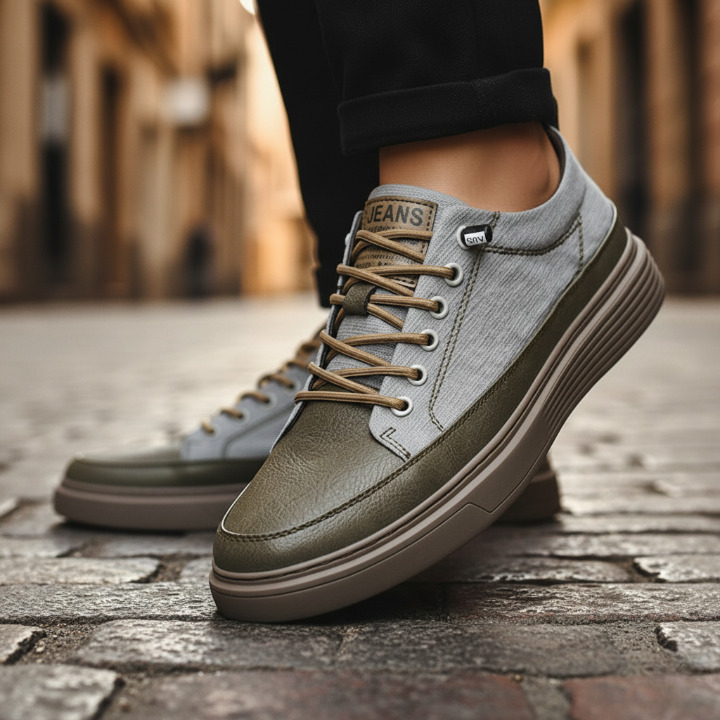MĘSKIE SKÓRZANE SNEAKERSY