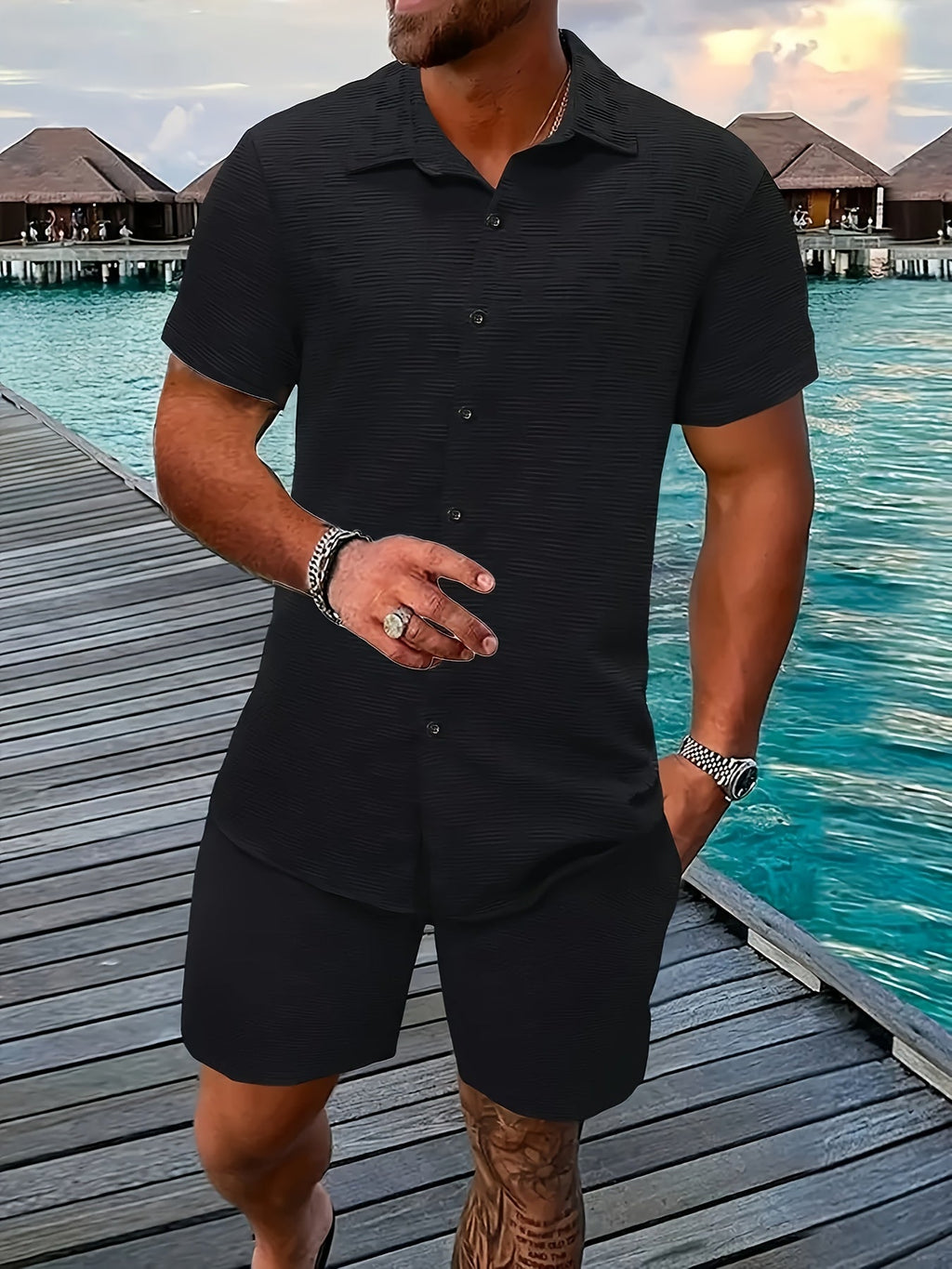 LETNI KOMPLET SLIM FIT DLA MĘŻCZYZN
