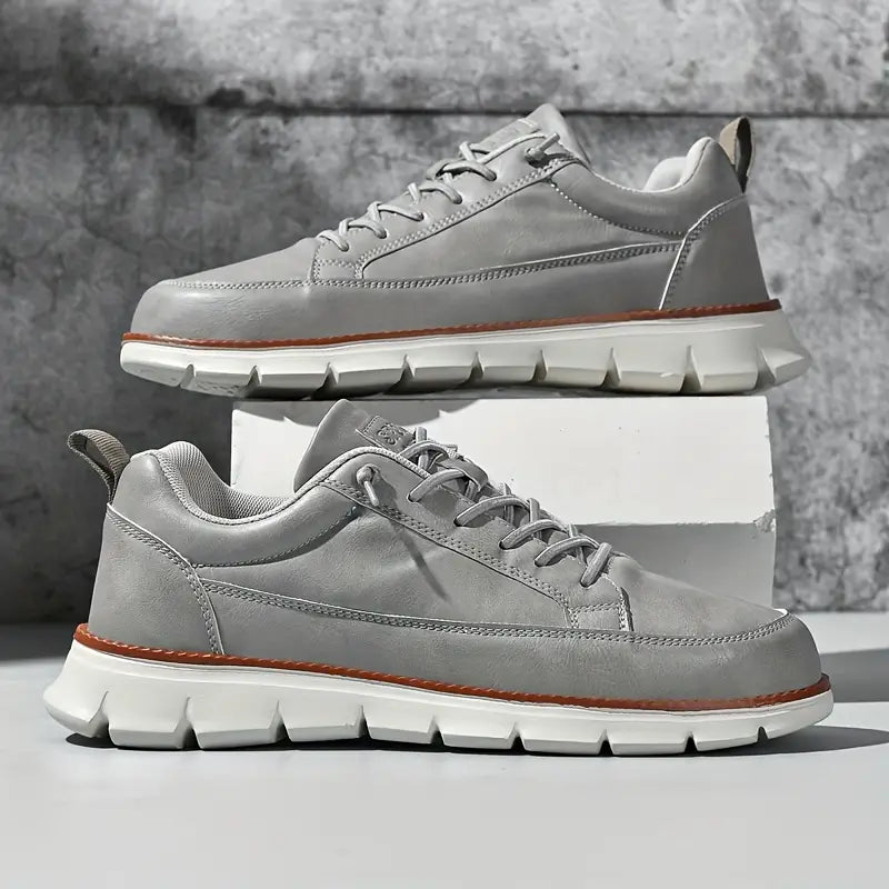 SKÓRZANE SNEAKERSY ZE WSPARCIEM