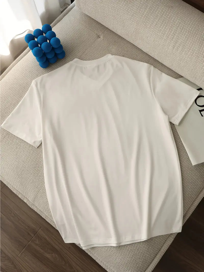 MĘSKI T-SHIRT Z DEKOLTEM V