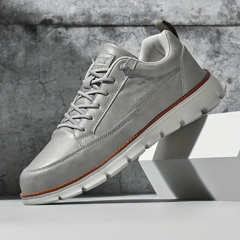 SKÓRZANE SNEAKERSY ZE WSPARCIEM