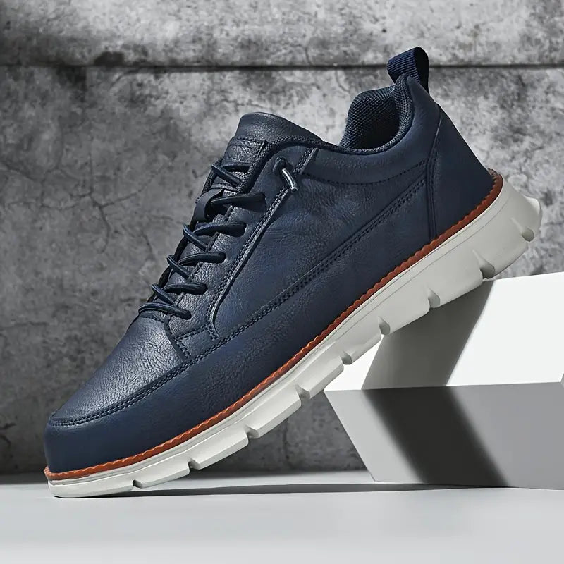 SKÓRZANE SNEAKERSY ZE WSPARCIEM