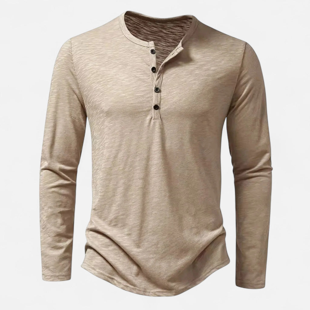 KOSZULA MĘSKA HENLEY SLIM FIT