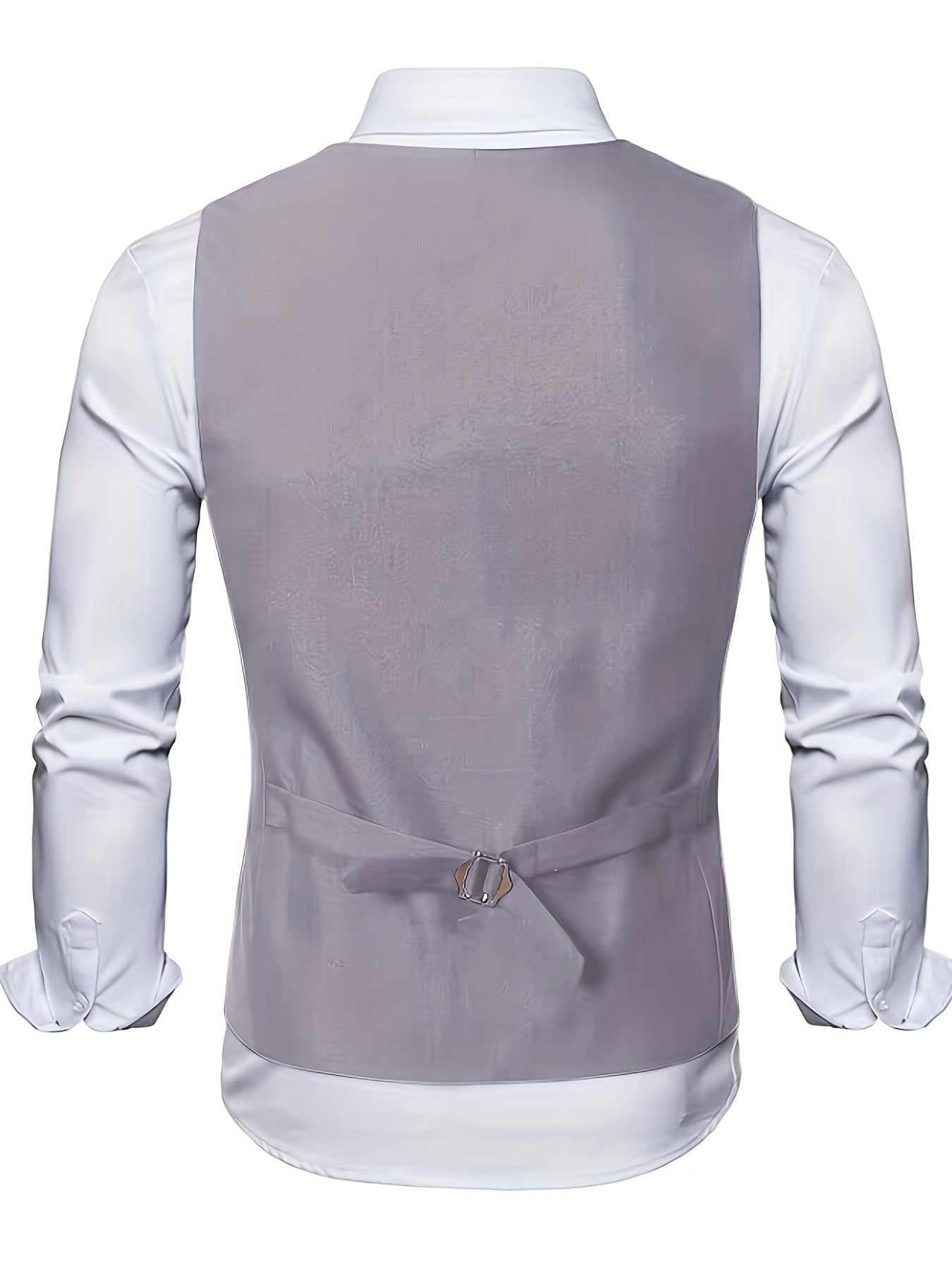 COLLARLESS POLYESTER VEST FOR MEN
