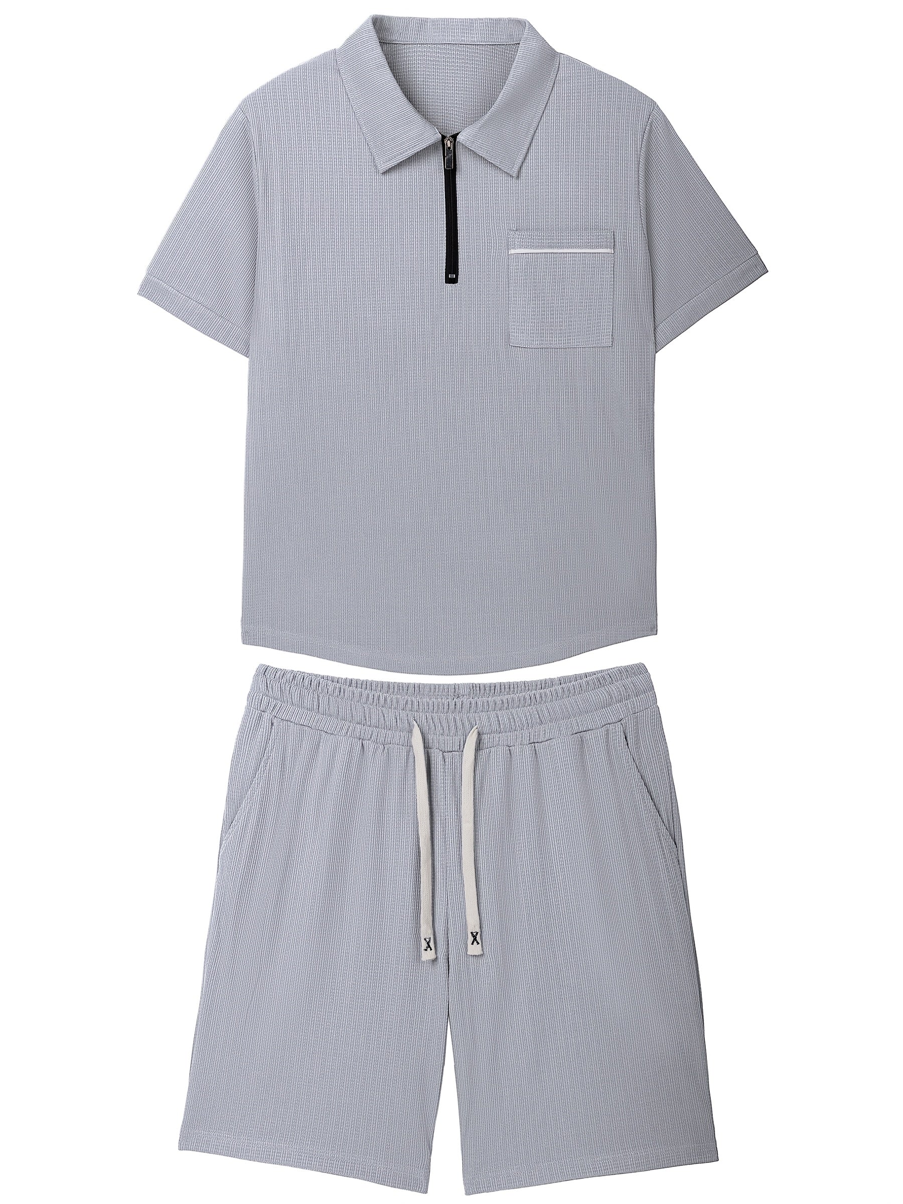 DRAWSTRING POLO SET FOR MEN