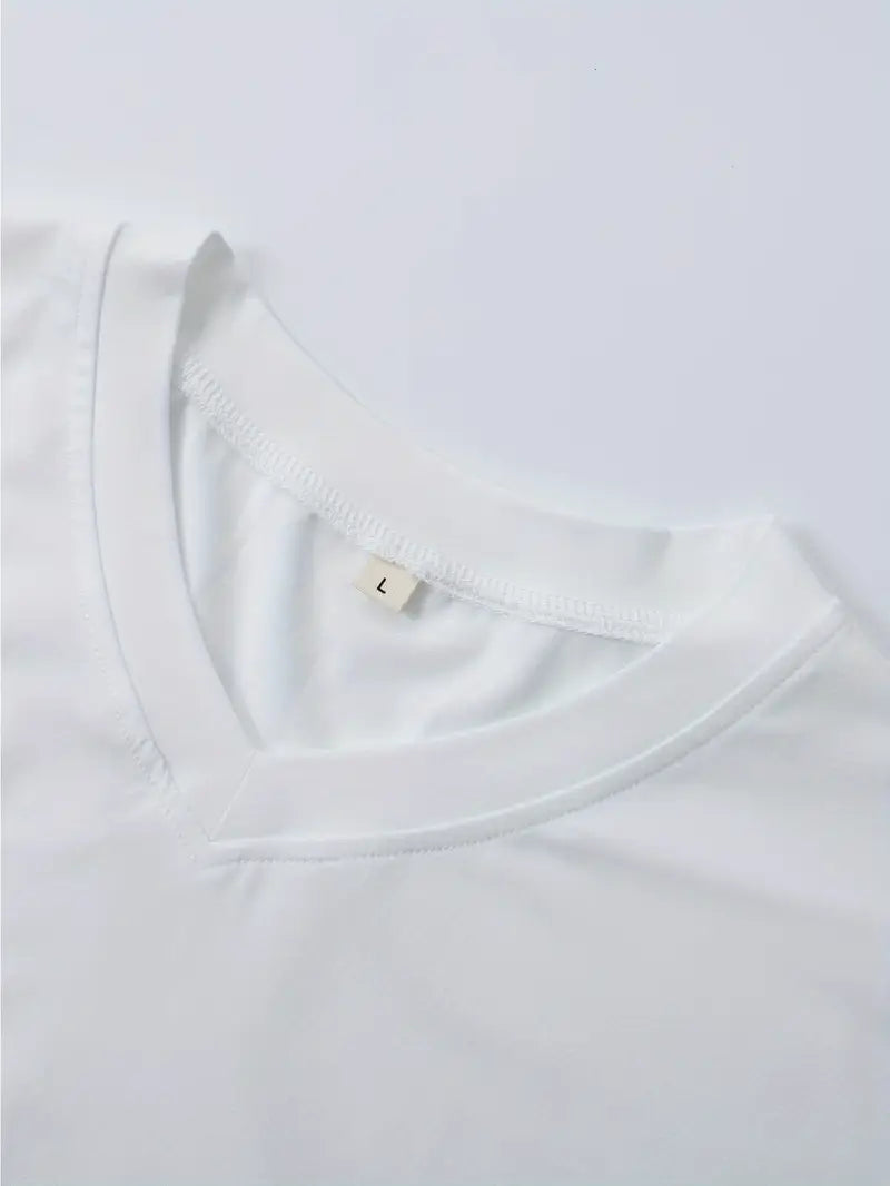 MĘSKI T-SHIRT Z DEKOLTEM V