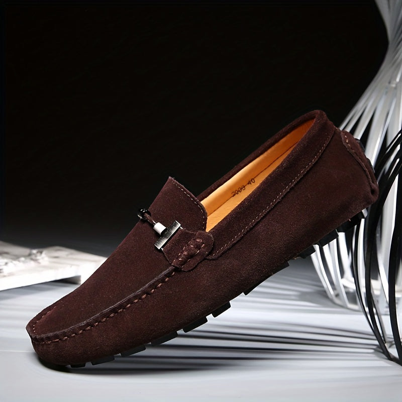 Męskie loafersy z kwadratowym noskiem