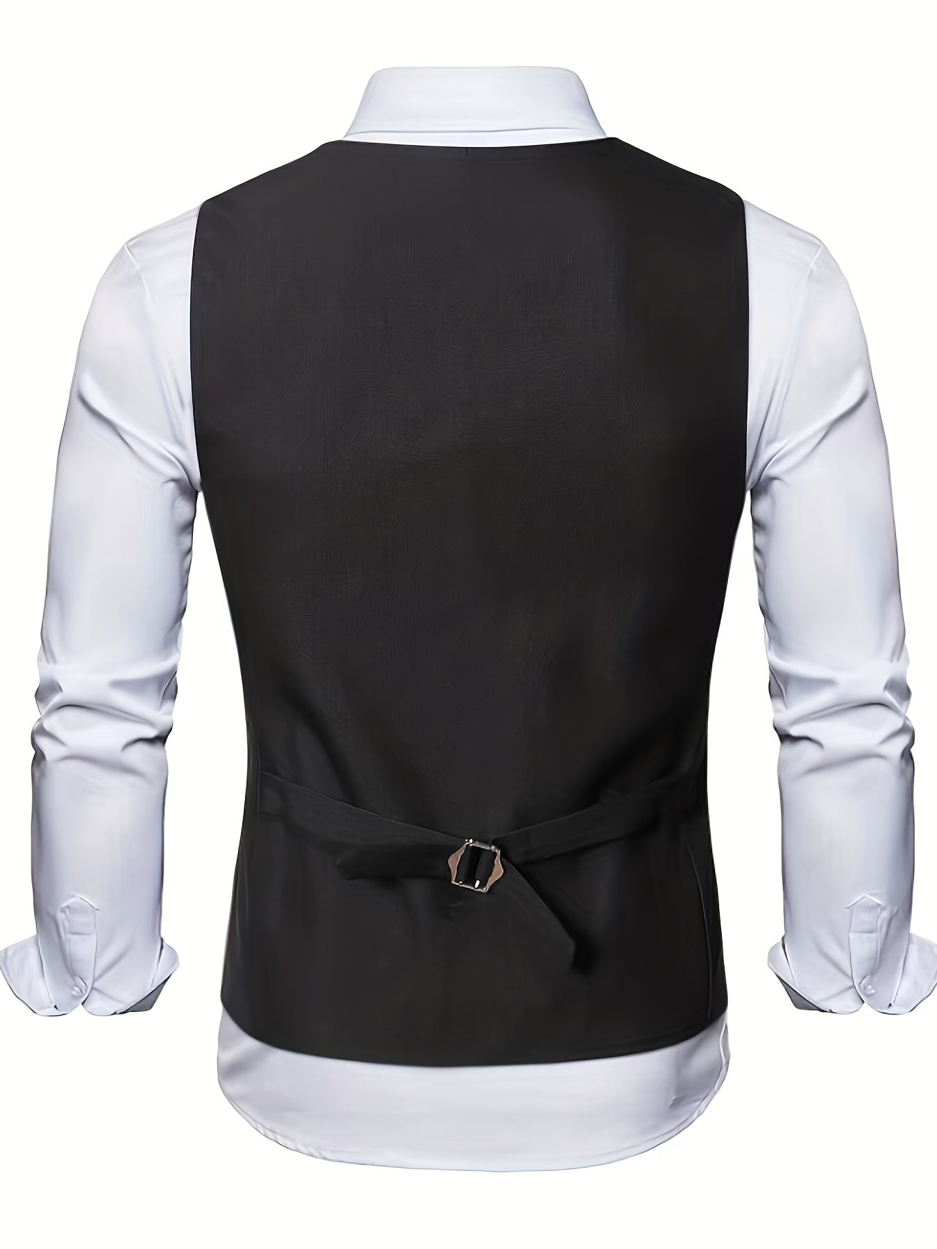 COLLARLESS POLYESTER VEST FOR MEN
