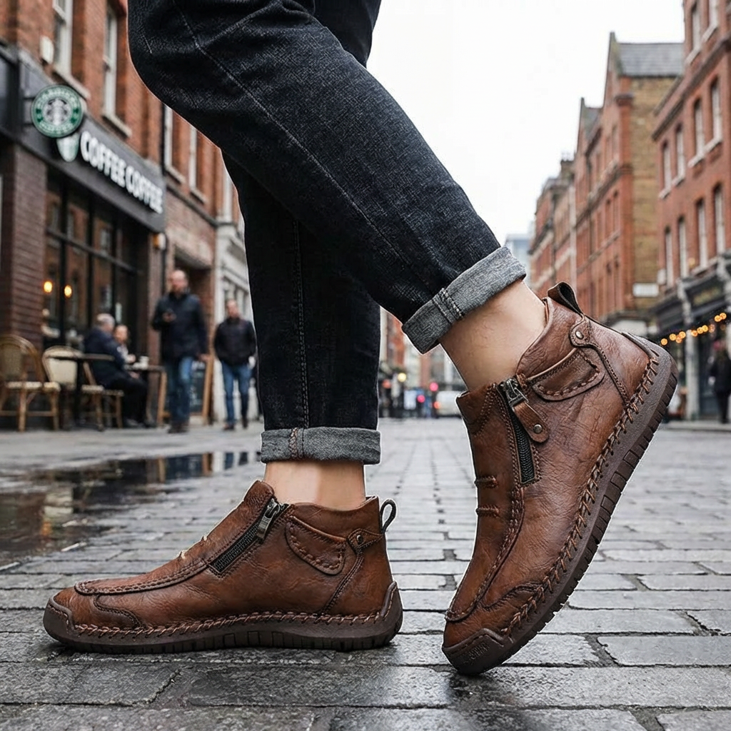 ERGONOMICZNE SKÓRZANE BUTY MĘSKIE