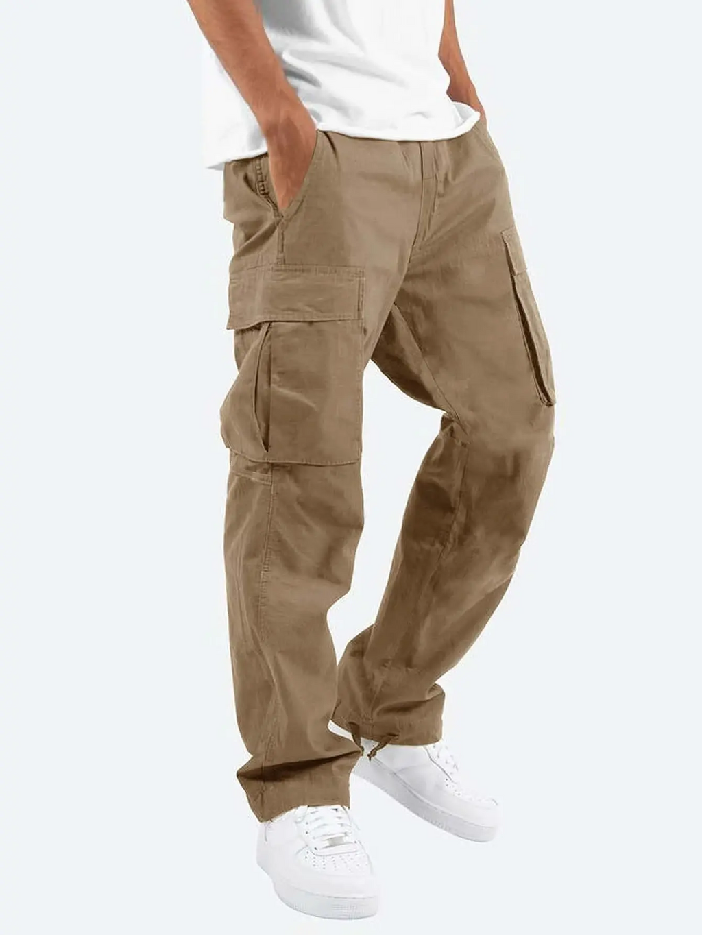 DRAWSTRING CARGO TROUSERS FOR MEN