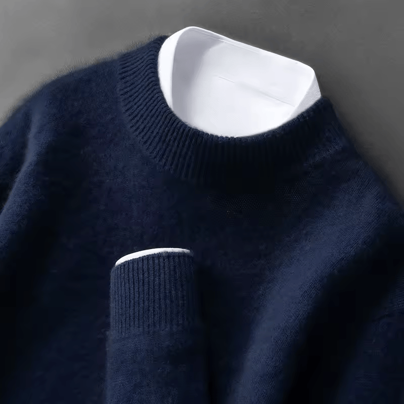 DZIANINOWY SWETER MĘSKI
