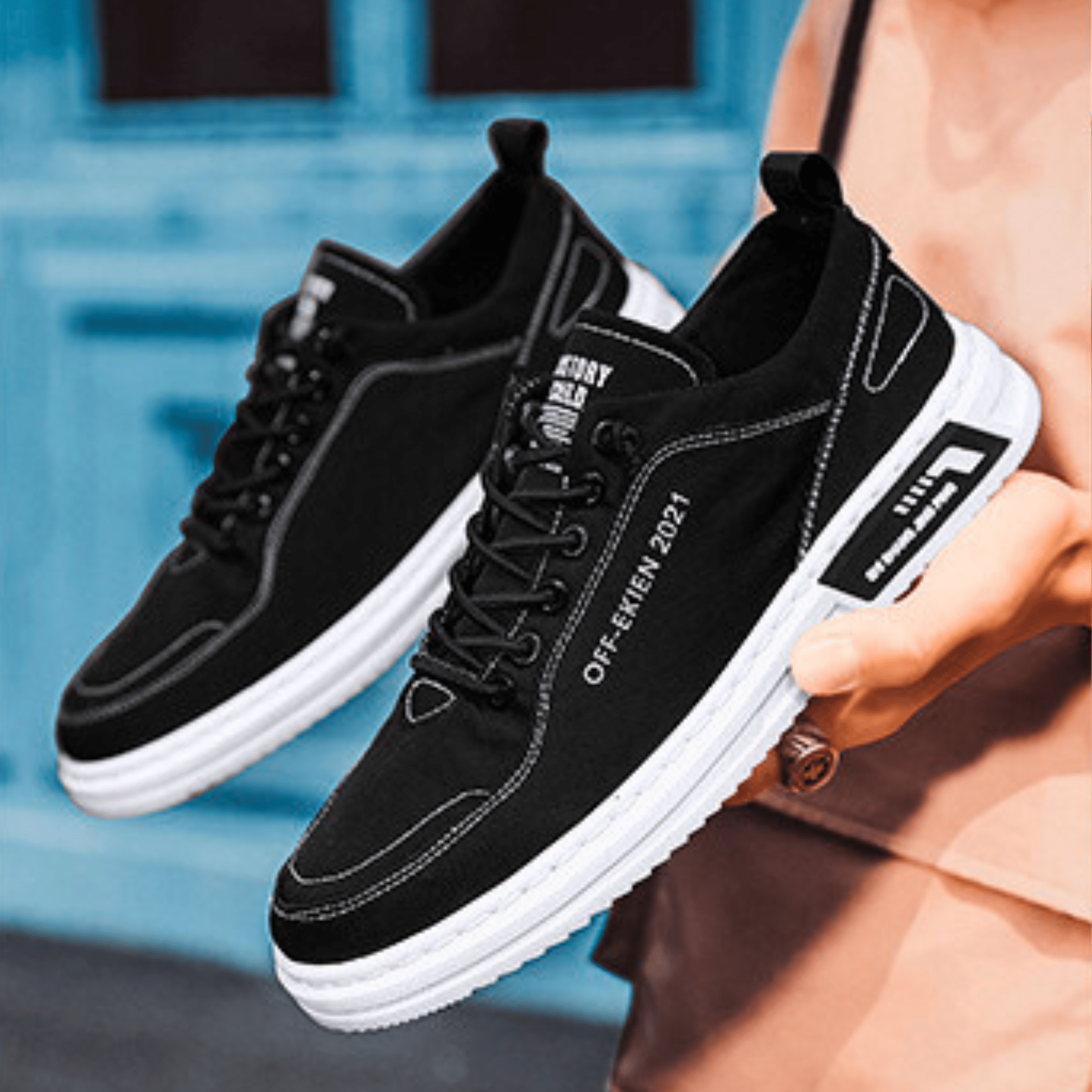BUTY SPORTOWE MĘSKIE O STRUKTURALNYM WZORZE